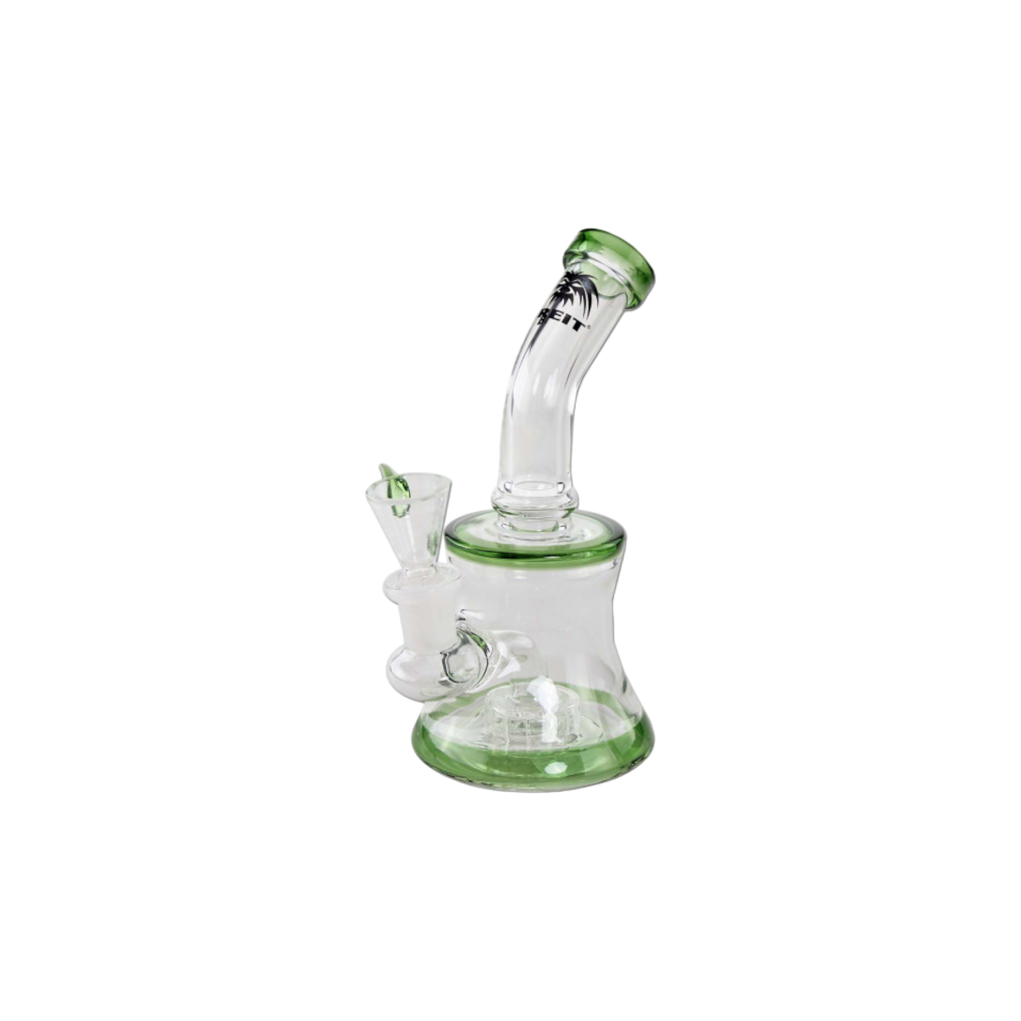 Bubbler mit Duschkopfperkolator grün 18 cm aus Glas – Pief-Leaf®