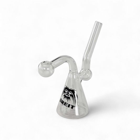 Ölpfeife - Dab Rig aus Borosilikatglas, 140 mm hoch, BREIT® Logo