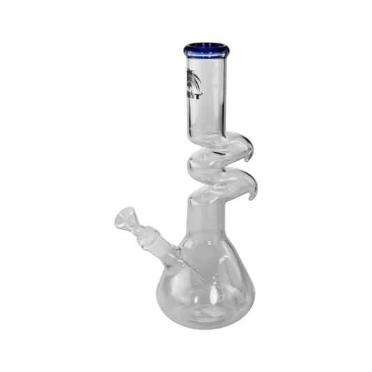 ZickZack Bong aus Borosilikatglas mit Diffusor Chillum und Breit® Logo