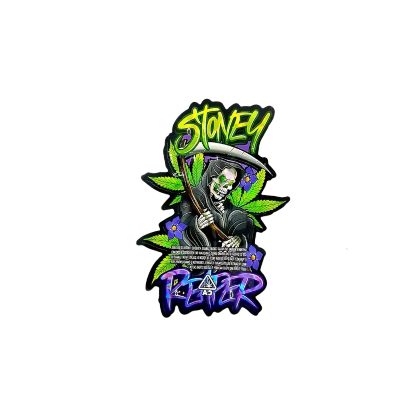 10x Stoney Reaper shaped Mylar Bag 3,5g - Leer