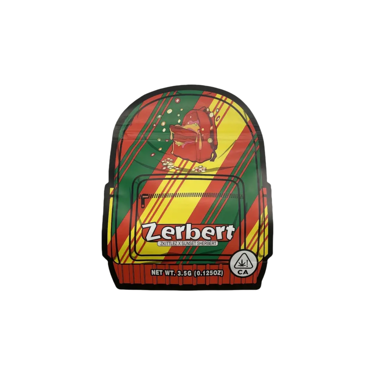 10x Backpackboyz Zerbert shaped Mylar Bag 3,5g - Leer