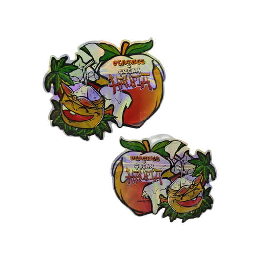 10x Peaches & Cream Haupia shaped Mylar Bag 3,5g - Leer