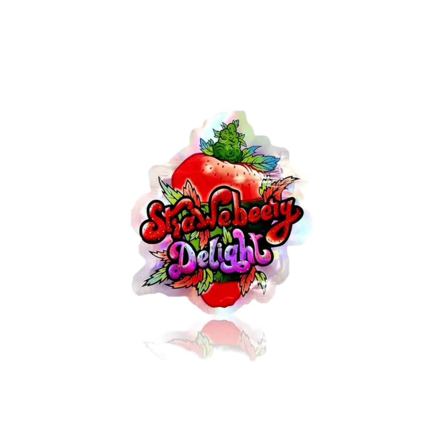 10x Strawberry delight shaped Mylar Bag 3,5g - Leer