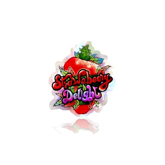 10x Strawberry delight shaped Mylar Bag 3,5g - Leer