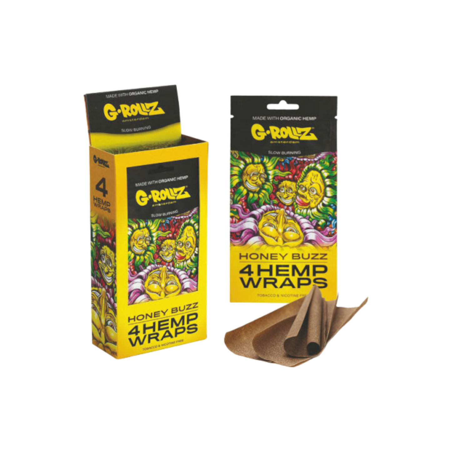 Honey Hemp Wraps von G-Rollz – tabakfreie Blunt-Wraps