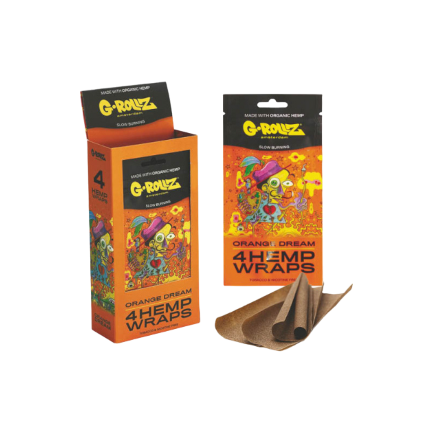 G-ROLLZ 4x "Orange Dream" Flavored Hemp Wraps