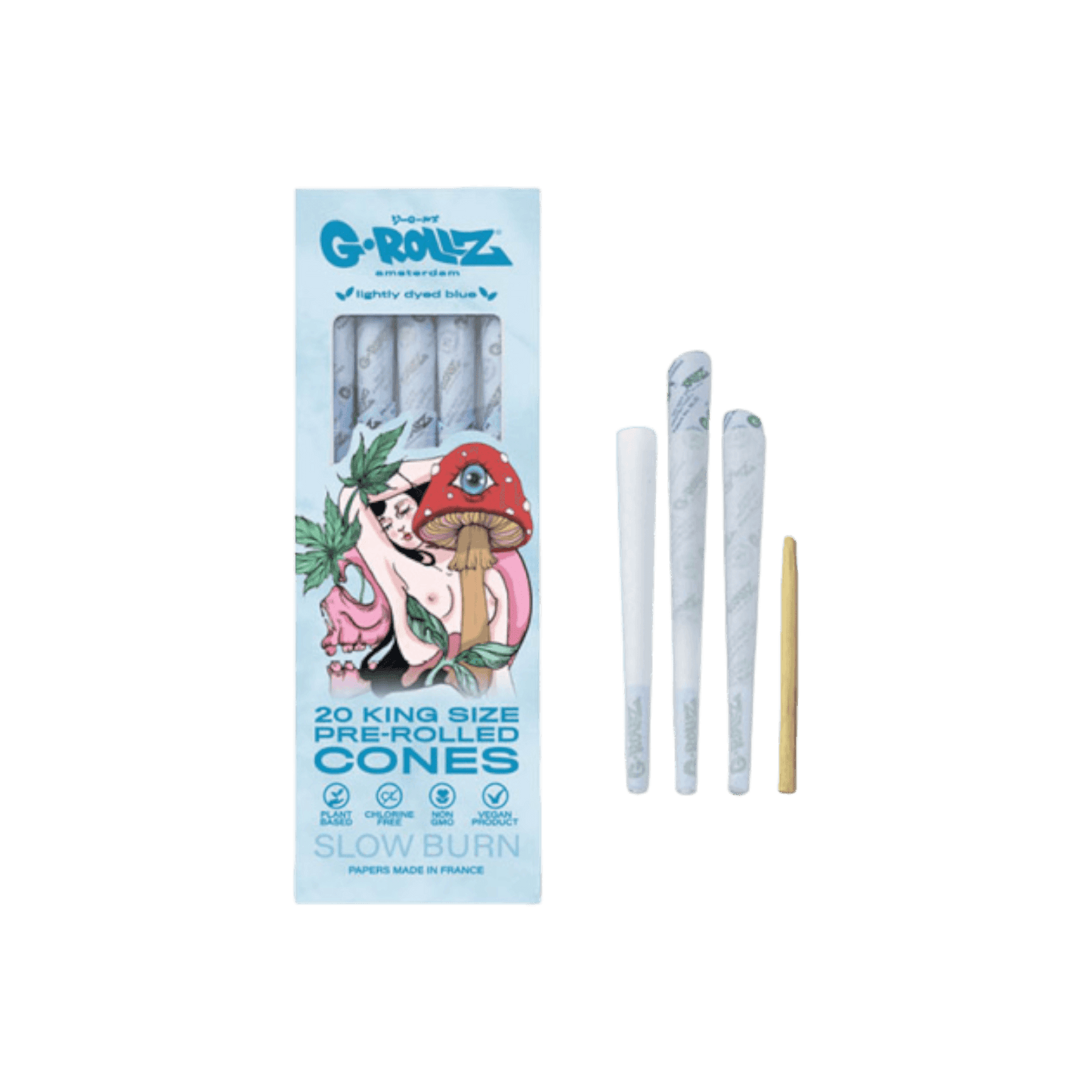 G-ROLLZ Naked Shroom Blue King Size Cones