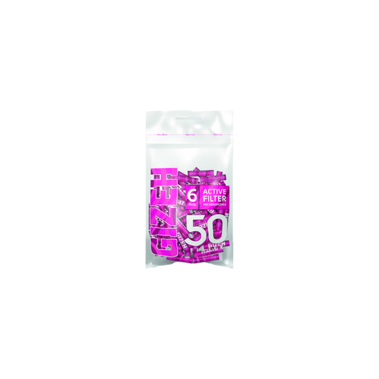 Active Filter Pink 6mm Gizeh Aktivkohlefilter 50 Stück