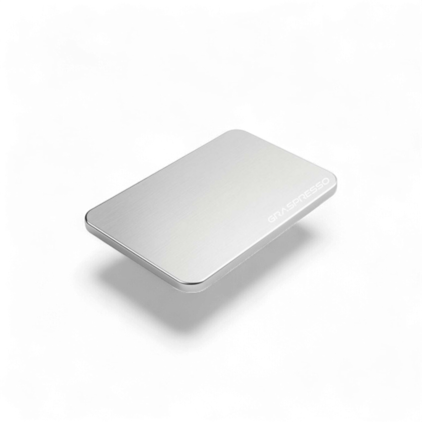 GRAVEDA Cooling Plate – silberne Kühlplatte aus lebensmittelechtem Aluminium mit Logo, ideal für Rosin und Extrakte