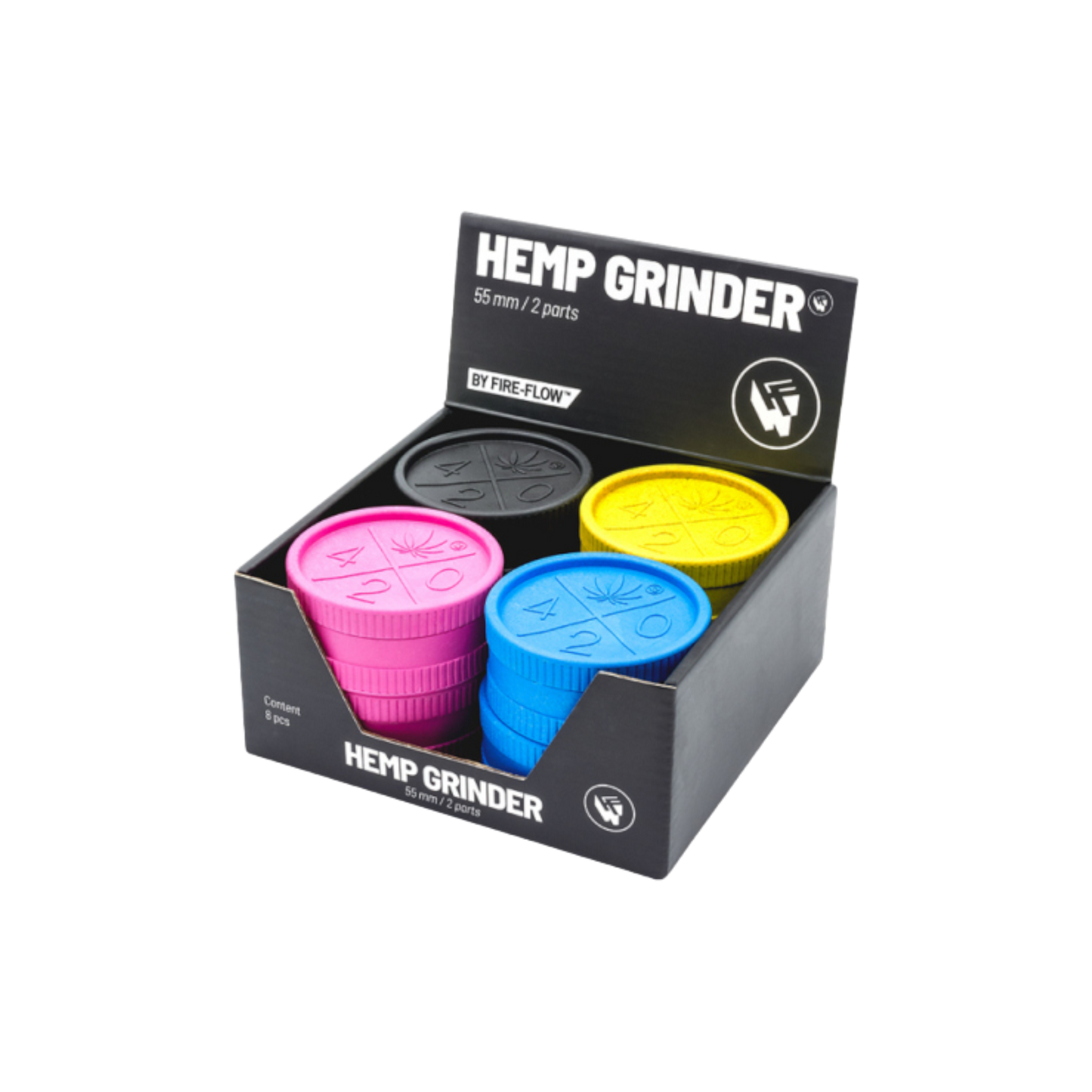 Hemp Grinder "420 Logo", 2-tlg.: Ø 55 mm
