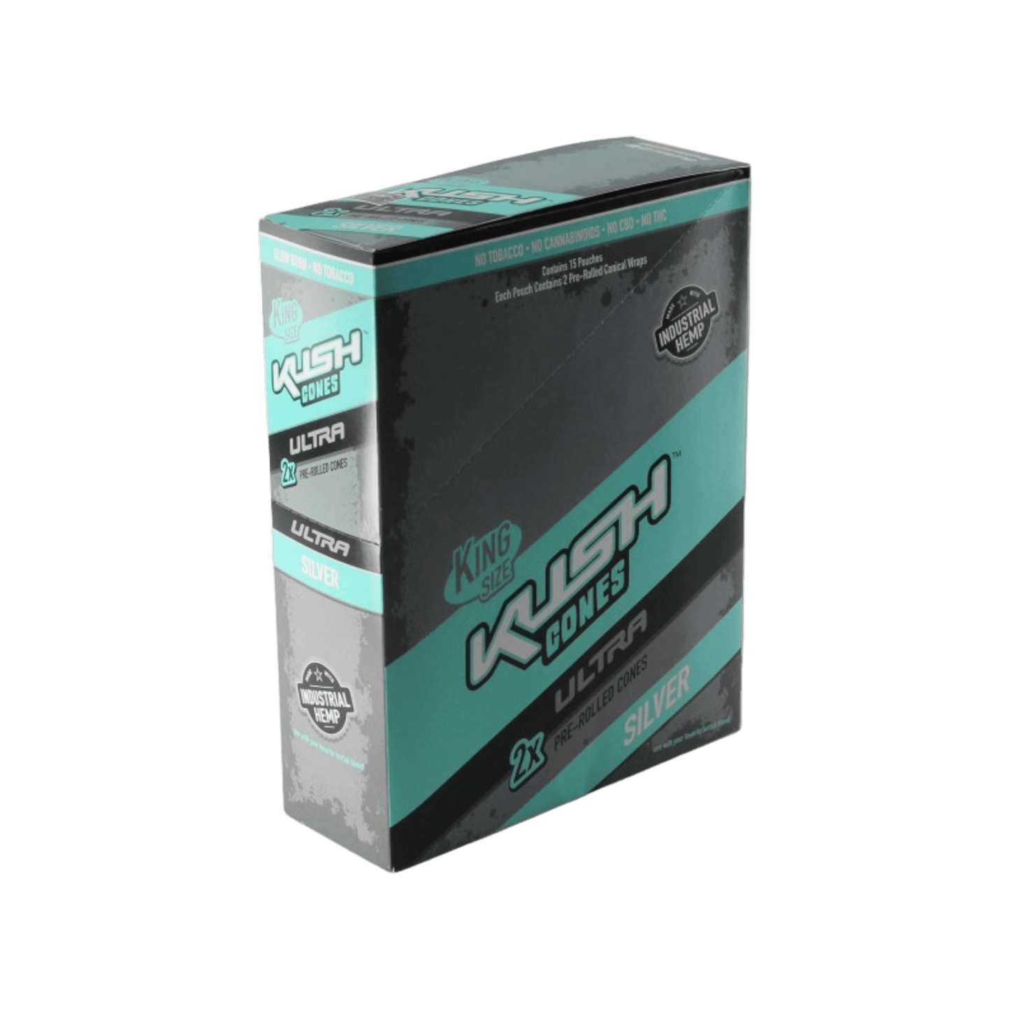 Kush Conical Herbal Wraps Ultra Silver tabakfrei und nikotinfrei Blunt