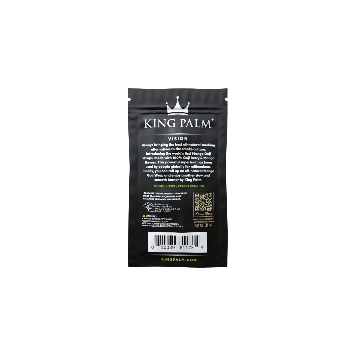 King Palm 4 Goji Wraps Mango + Tips
