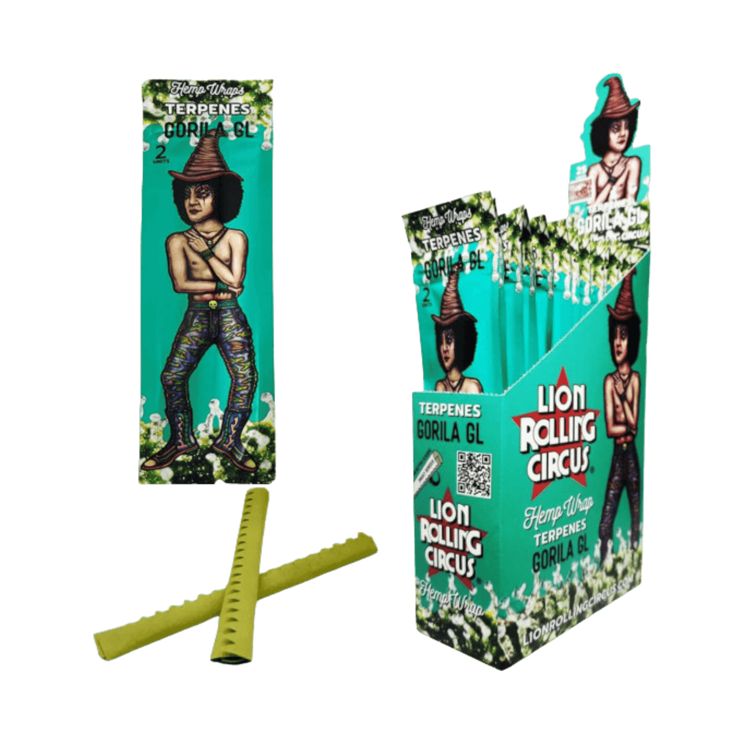 Lion Rolling Circus Gorilla GL Hanf Papers Verpackung mit Gorilla-Terpenen