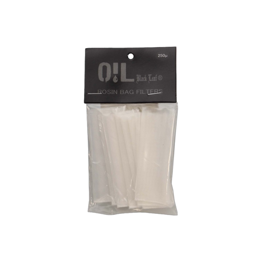 Oil Black Leaf® Rosin Bag – 80x30mm – 250µ – 10 Stück Nylon Filterbeutel für Rosin Press