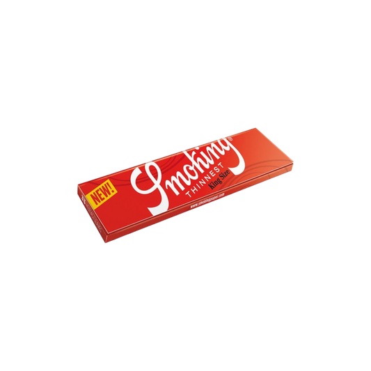 Smoking Thinnest King Size Slim Papers – 10 g/m², FSC zertifiziert, pflanzliche Gummierung, 33 Blättchen