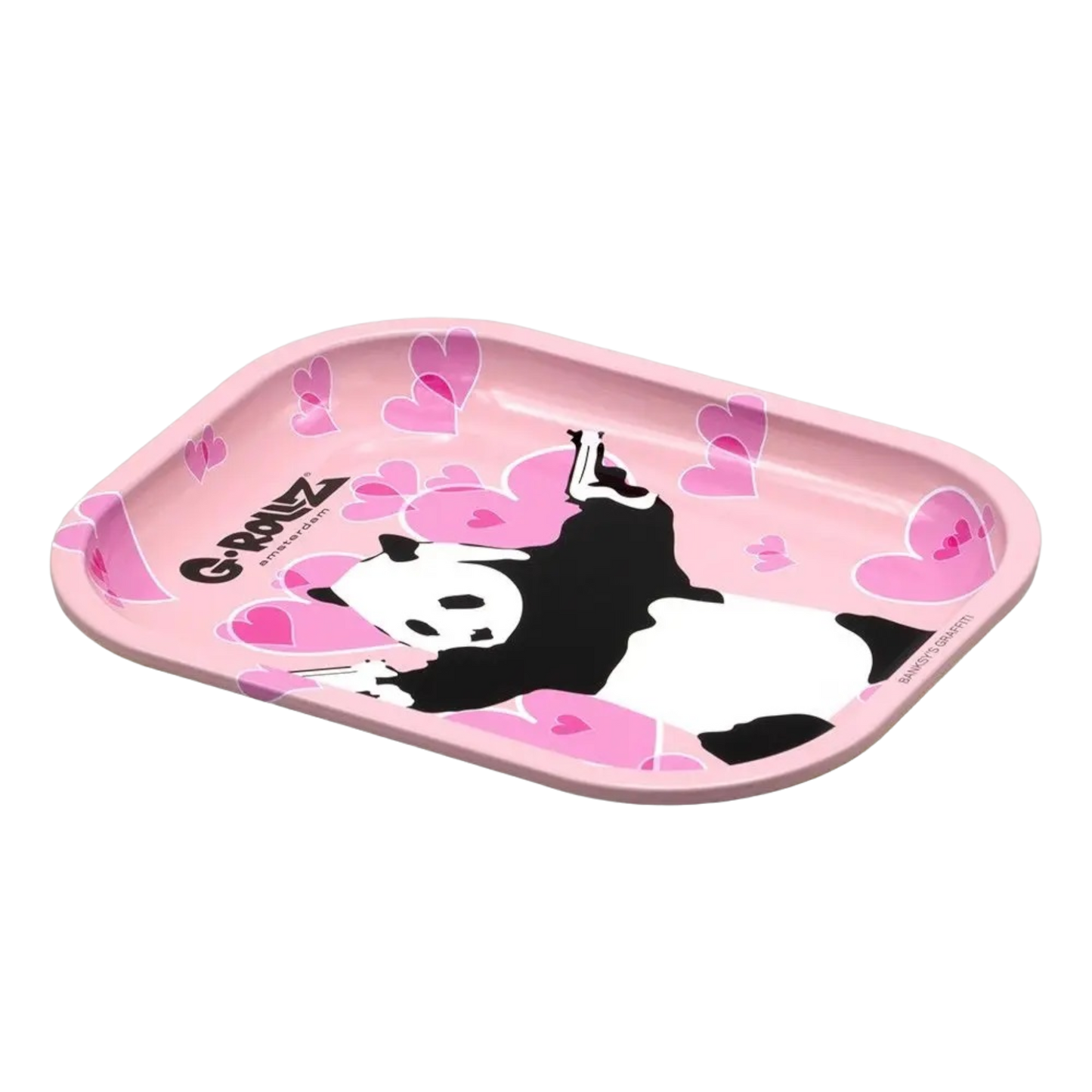 Banksy's Graffiti Panda Gunnin' Rolling Tray klein