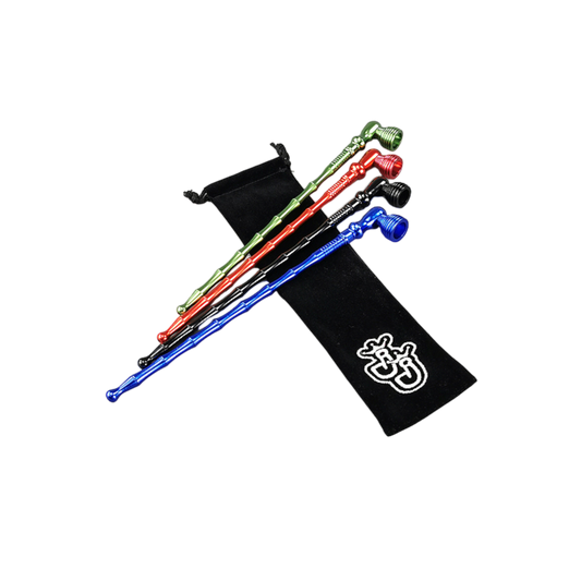 Aluminium Schraubpfeife im Samtbag- 28,5cm