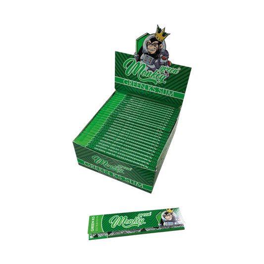 Monkey King® Green Papers KS Slim – Chlorfrei, grünes Papier, natürliche Gummiarabikum-Gummierung