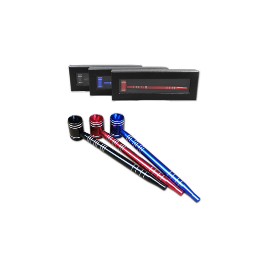 Sieblose Aluminium Schraubpfeife in Geschenkbox - 16cm