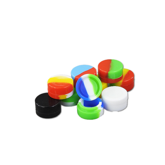 Silikonöldose rund, farblich sortiert - 38x20mm