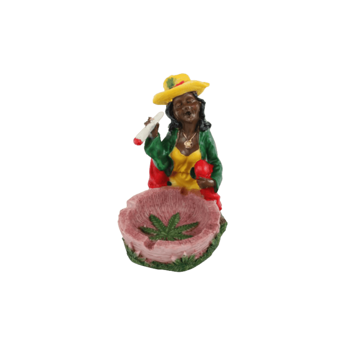 Runder Aschenbecher mit Rasta Women Motiv, Ø 13 cm