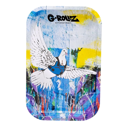 Banksy's Graffiti Bulletproof Dove Rolling Tray Mittel