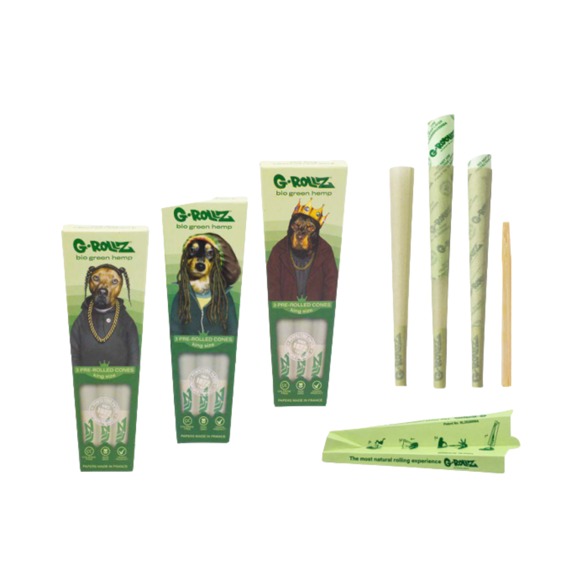 Pets Rock - Organic Green Hemp Hanf Cones 3 Stück