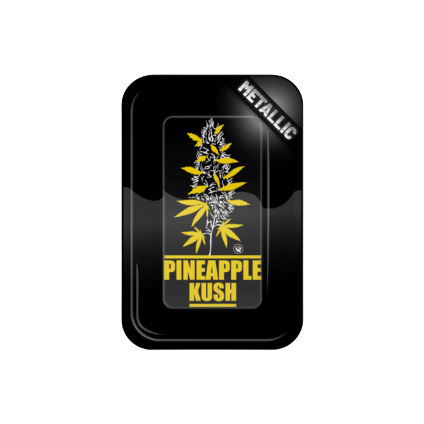 Metall Drehunterlage "Plantz Pineapple Kush", 27,5 x 17,5 cm