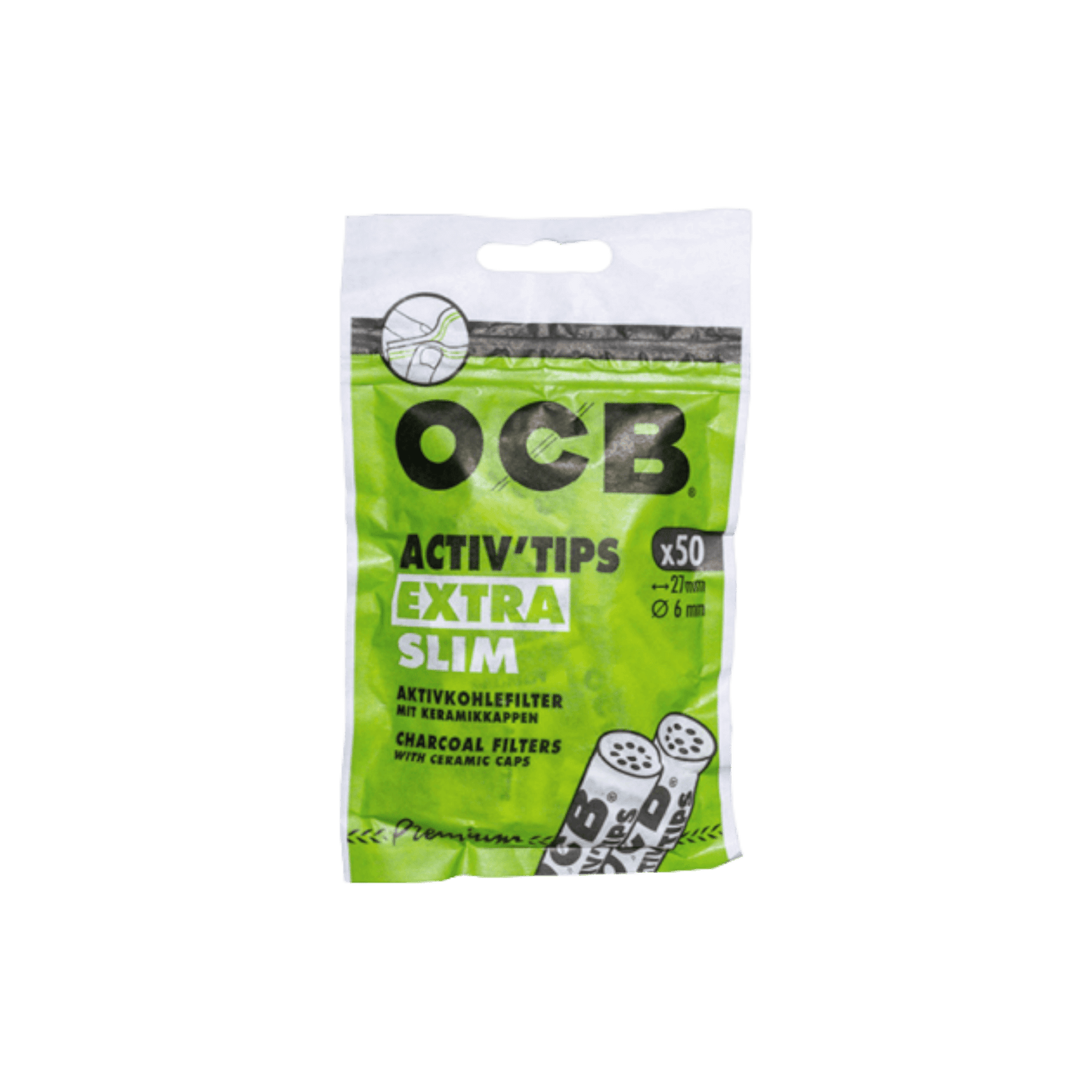 ocb extra slim activ tips aktivkohlefilter