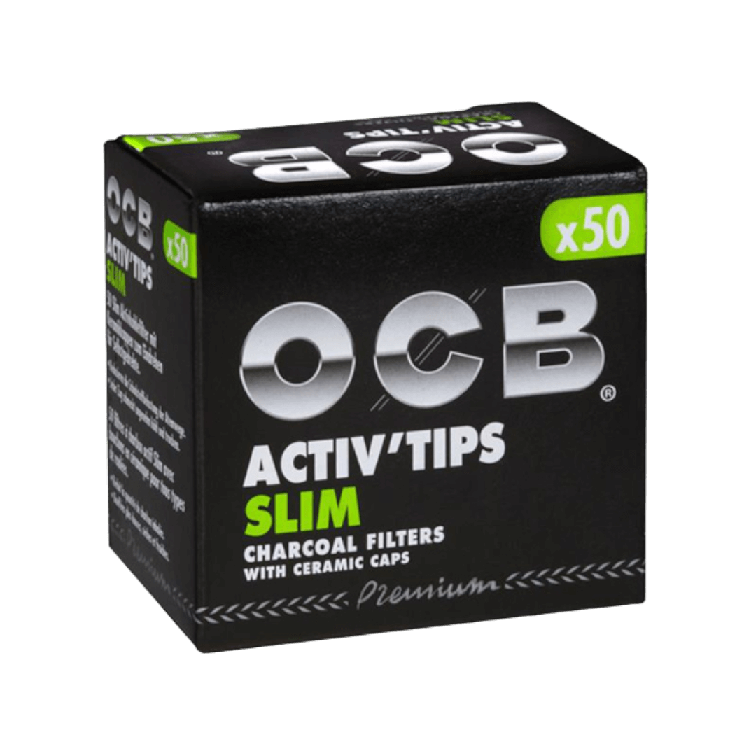 Aktivkohlefilter Slim Activ 7 mm von OCB – Packung mit 50 Stück