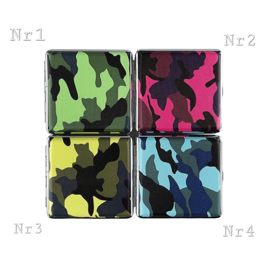 Zigarettenetui "Camouflage" mit Gummiband, für 20 Zig.