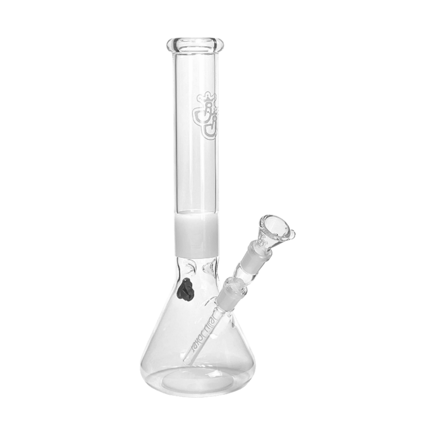 Kompakte 4 mm Bong aus Borosilikatglas mit sauberem Schliff