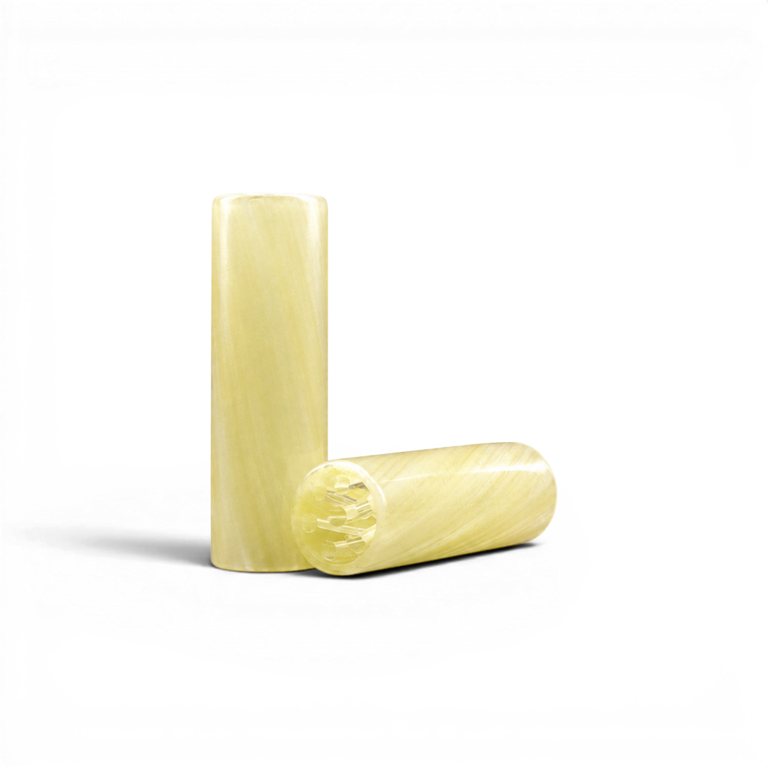 Glas Tip 9 mm 7 Loch Milchglas Grün aus Glas