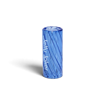 Blauer Glastip mit 12 mm Durchmesser und 3 cm Länge