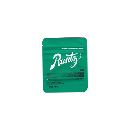 10x Runtz green + Strainlabel Mylar Bag 3,5g - Leer