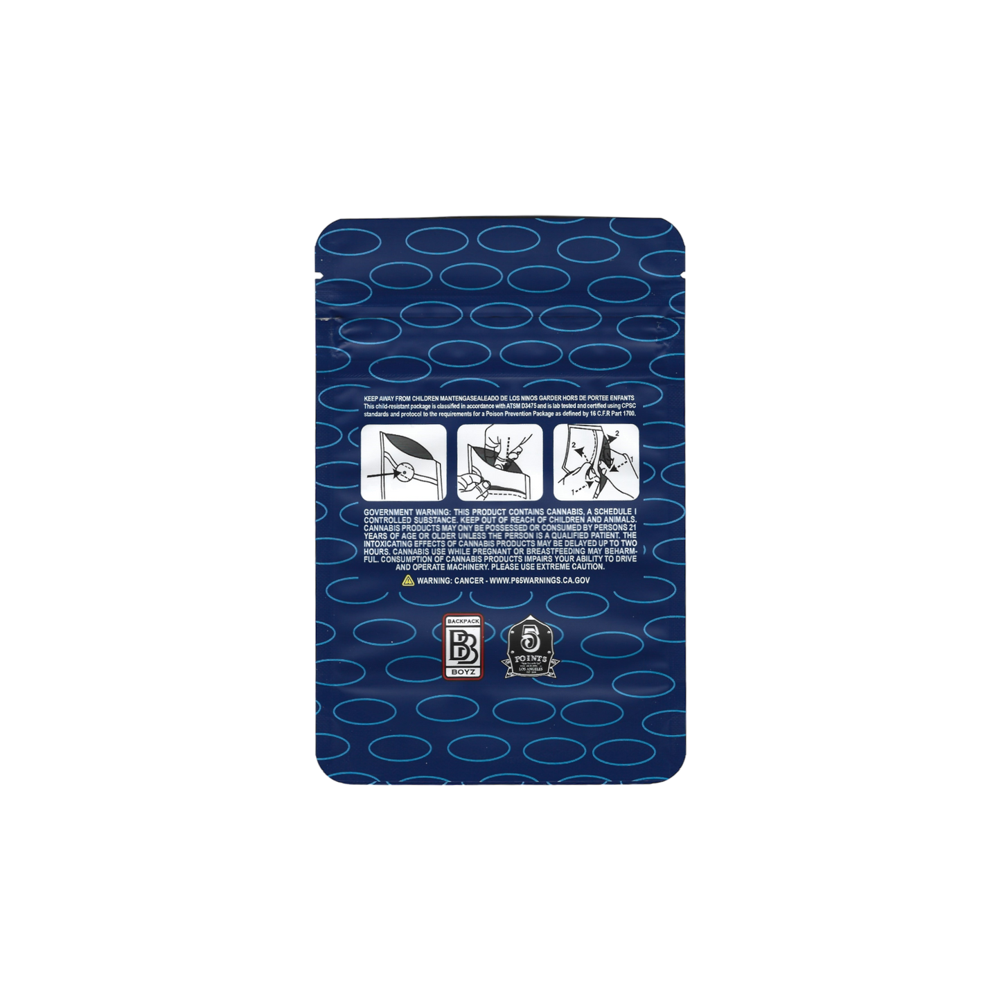 10x Backpackboyz Blue Tomyz Mylar Bag 3,5g - Leer