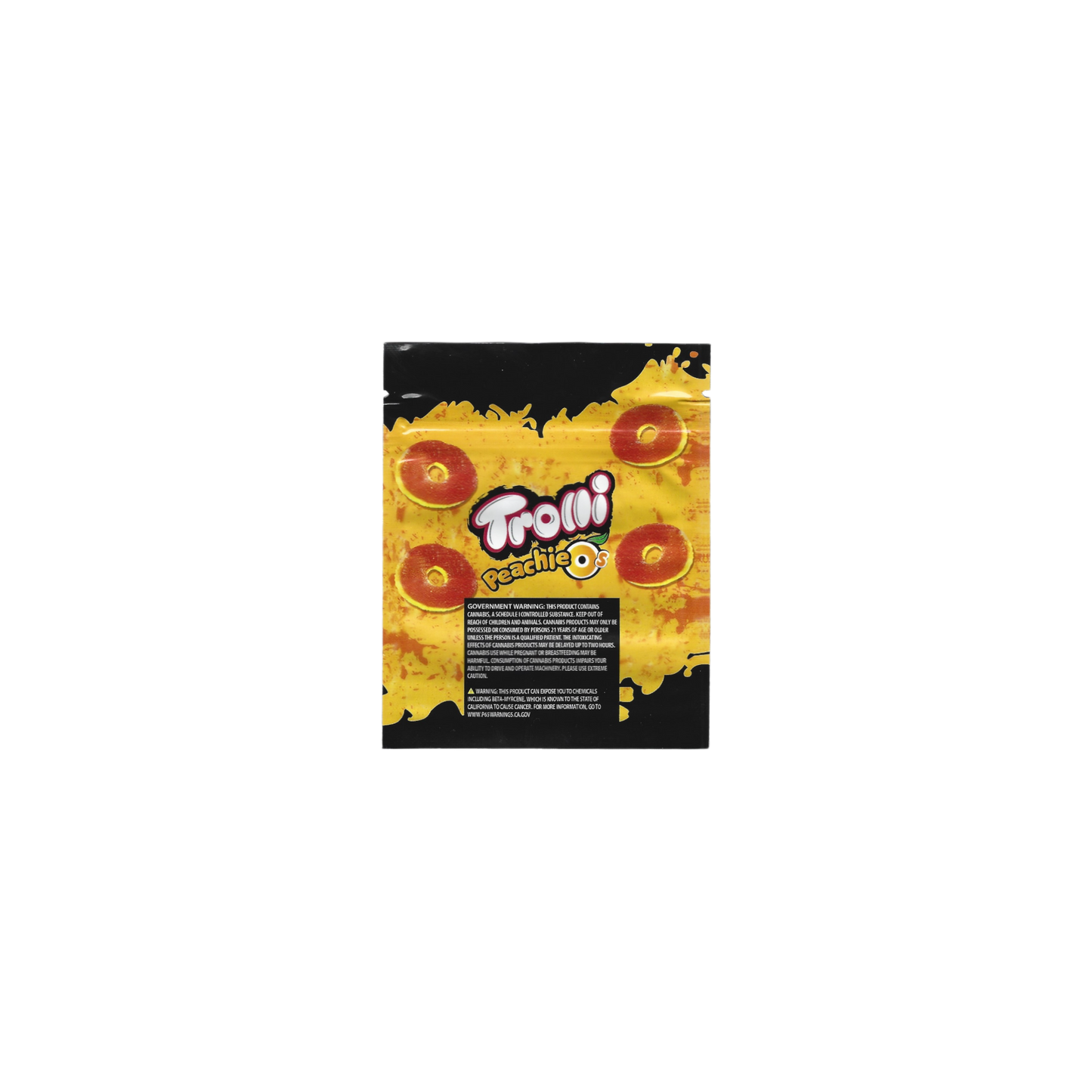 10x Trolli PeachieOs Mylar Bag 600mg - Leer