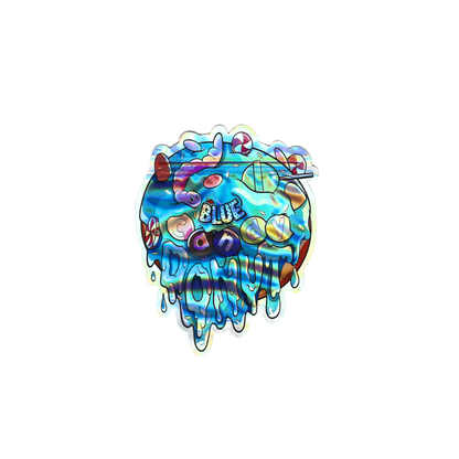 10x Blue Candy Donut holo shaped Mylar Bag 3,5g - Leer
