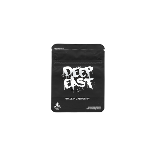 10x Deep East 'Strain' Mylar Bag 3,5g - Leer