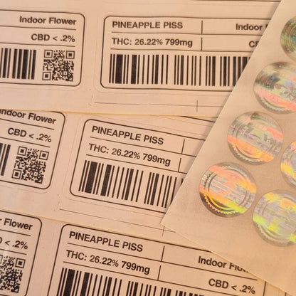 10x Pineapple Piss + Strainlabel Mylar Bag 3,5g - Leer