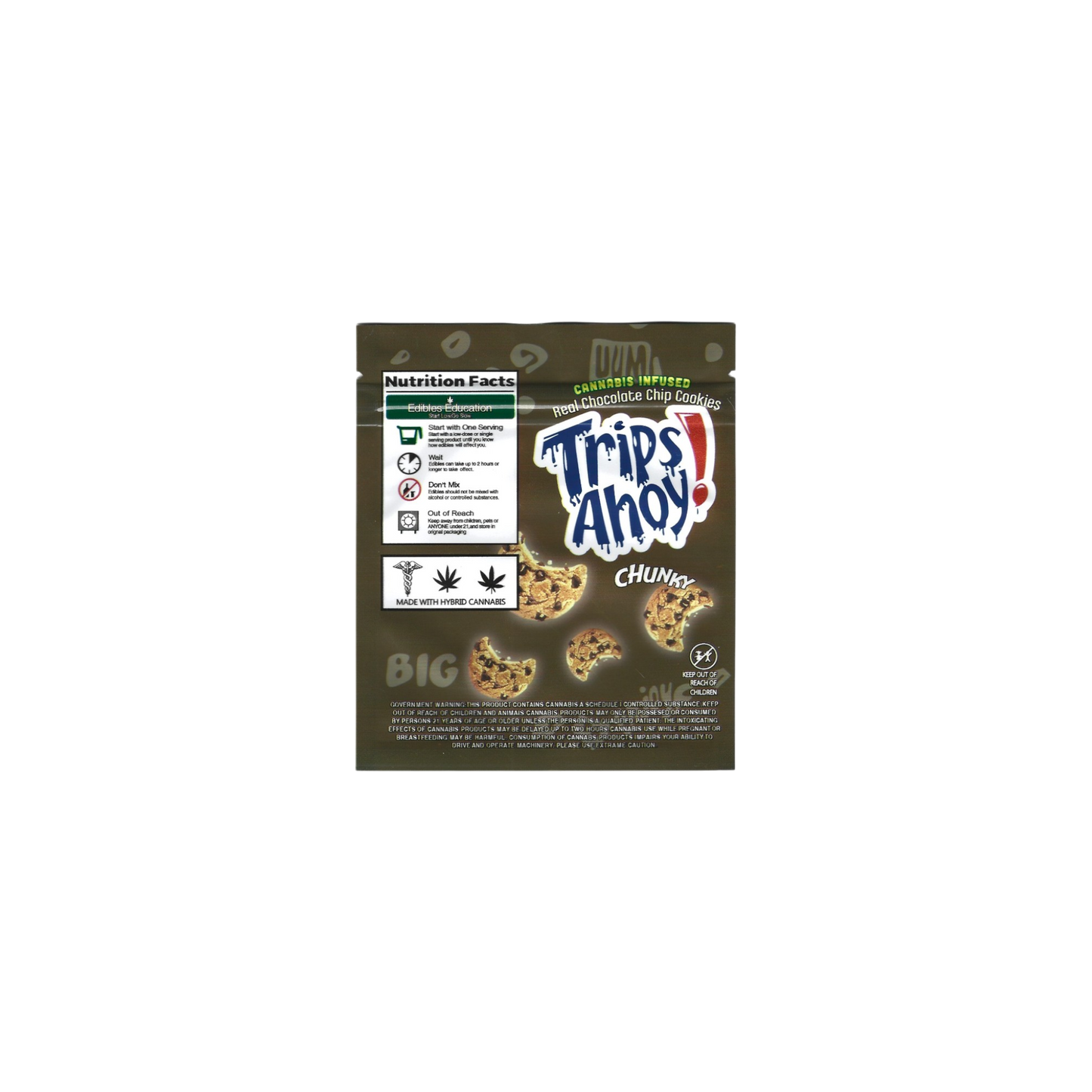 10x Trips Ahoy Crunchy Cookies Mylar Bag - Leer