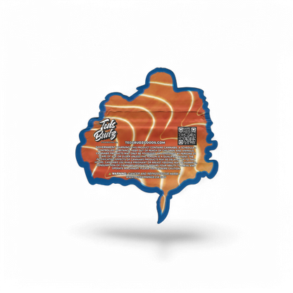 10x Teds Budz Slammin Salmon shaped Mylar Bag 3,5g - Leer