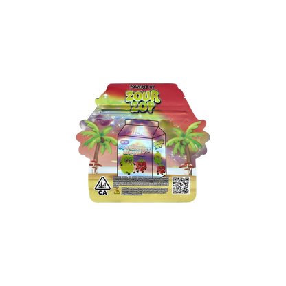 10x Zour Zop Strawberry Zop Milk shaped Mylar Bag 3,5g - Leer
