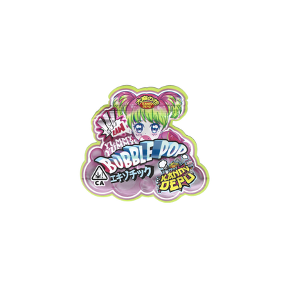 10er-Set Kandy Depo Bubble Pop Mylar Bags (3.5g, leer) – auffällige Form, buntes Design, blickdicht & sammelwürdig.