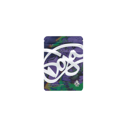 Mylar Zip-Bags (3.5g, leer) im 10er-Pack mit auffälligem Design – perfekt für sichere & stylische Aufbewahrung.