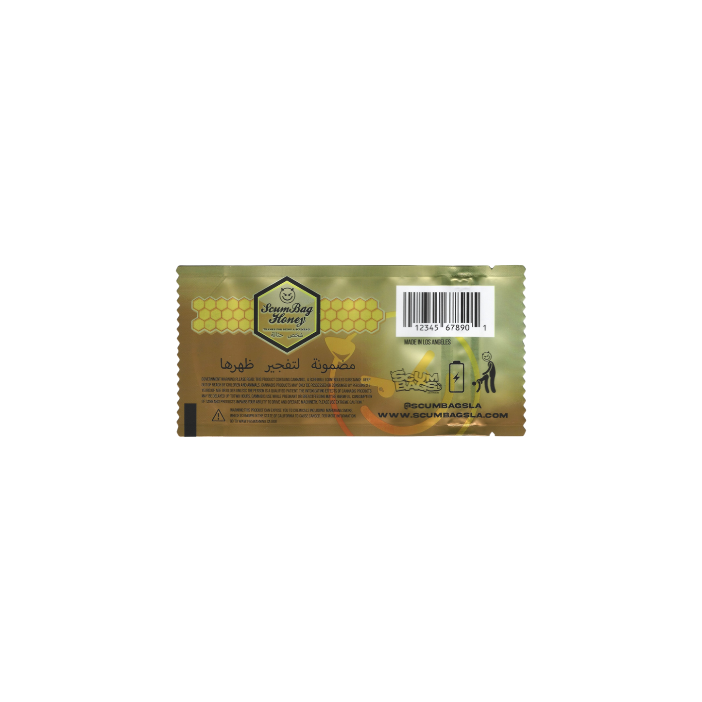10x SCUM BAGS Honey shaped Mylar Bag 3,5g - Leer