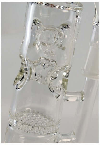 Perkolatorbong mit Black Leaf Logo und stabilem Rundfuß