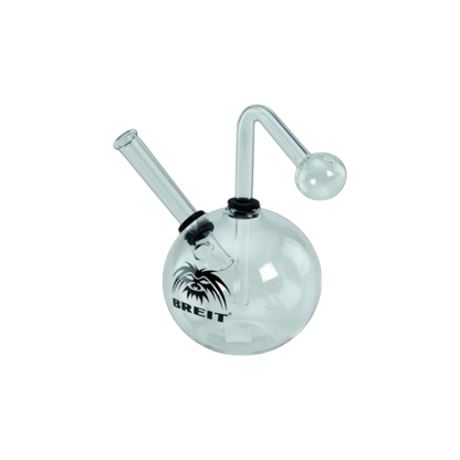 Kugelölpfeife klar aus hitzebeständigem Borosilikatglas