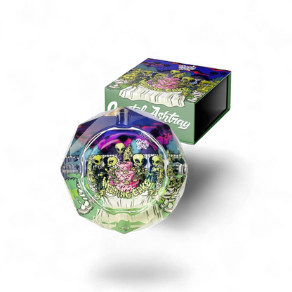 Kristallaschenbecher Wedding Cake 15 x 15 cm im Best Buds Design, erhältlich bei Pief-Leaf®