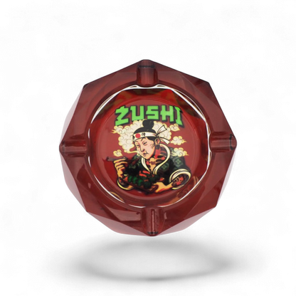 Kristallaschenbecher Zushi mit Geschenkbox, ideal für Joints und Zubehör, erhältlich bei Pief-Leaf®